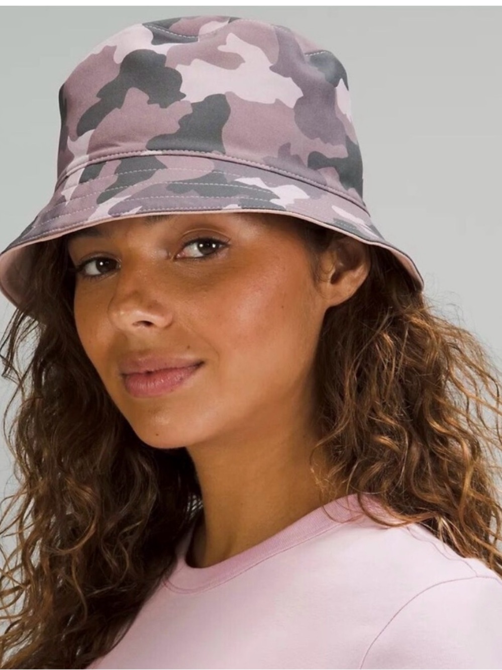 Lululemon Women’s S/M Both Ways Bucket Hat Camo Mauve Reversible